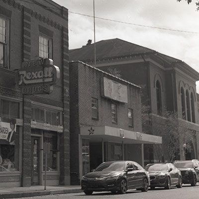 Rexall sign in downtown Opelousas