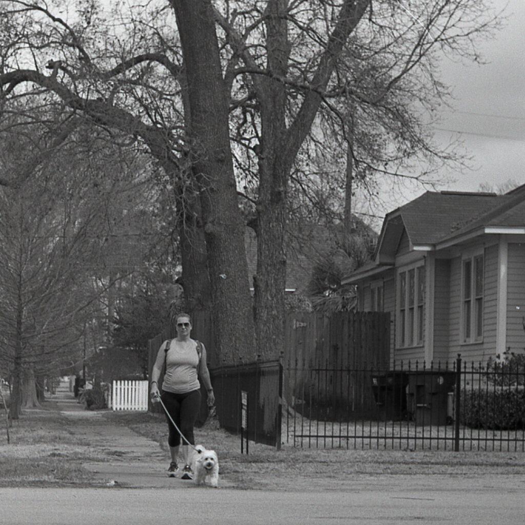 Lady and Dog - Houston Heights