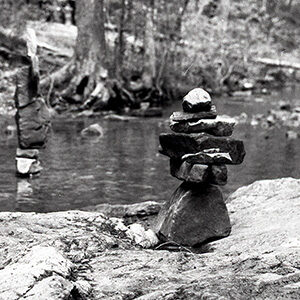 Rock Cairns at Lake Catherine